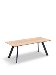 Heal's Madrid Table White Oak Straight Edge in Brown, Size 200x100x76