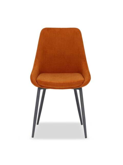 Barker and Stonehouse Emmett Cord Fabric Dining Chair in Orange - image 1