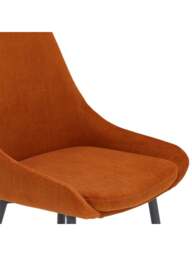 Barker and Stonehouse Emmett Cord Fabric Dining Chair in Orange - thumbnail 4