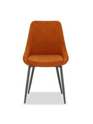 Barker and Stonehouse Emmett Cord Fabric Dining Chair in Orange - thumbnail 1