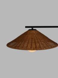 Heal's Armstrong Adjustable Floor Lamp /rattan in Black - thumbnail 2