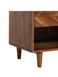 Barker and Stonehouse Vida Marble And Wood Bedside Table in Neutral - thumbnail 3