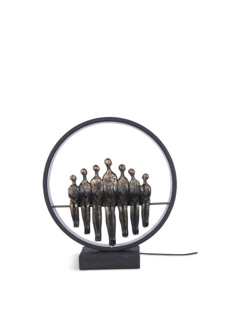 Libra Interiors Family Light Sculpture Led Usb in Bronze, Size 30x9x33 - image 1