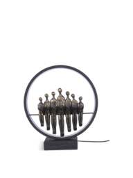Libra Interiors Family Light Sculpture Led Usb in Bronze, Size 30x9x33