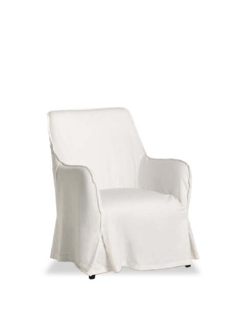 Barker and Stonehouse Aspley Fabric Armchair in White - image 1