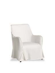 Barker and Stonehouse Aspley Fabric Armchair in White - thumbnail 1