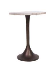 Libra Interiors Bosworth Smokey Quartz Side Table 42Cm in Grey, Size 54x42x42 - thumbnail 4