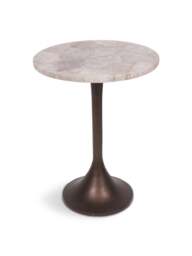 Libra Interiors Bosworth Smokey Quartz Side Table 42Cm in Grey, Size 54x42x42