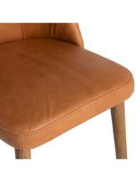Barker and Stonehouse Rogan Tan Dining Chair in Brown, Leather - thumbnail 4
