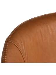 Barker and Stonehouse Rogan Tan Dining Chair in Brown, Leather - thumbnail 3