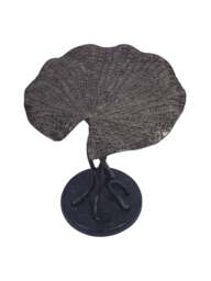 Libra Interiors Lily Pad Leaf Side Table In Cast Aluminium in Gold, Size 45x40x40 - thumbnail 3