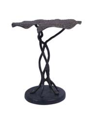 Libra Interiors Lily Pad Leaf Side Table In Cast Aluminium in Gold, Size 45x40x40 - thumbnail 4