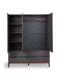 Heal's Lars Triple Wardrobe / Walnut in Grey, Size 150x60x190 - thumbnail 2