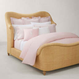 Ralph Lauren Home Oxford Pillowcase Pink in Rosette, Cotton/Linen, Size Standard - thumbnail 5