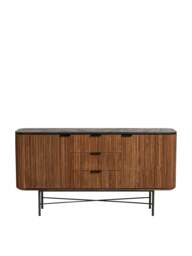 Barker and Stonehouse Trinidad Fluted Reclaimed Teak Wood Sideboard, in Brown, Size 160cm - thumbnail 3