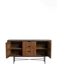 Barker and Stonehouse Trinidad Fluted Reclaimed Teak Wood Sideboard, in Brown, Size 160cm - thumbnail 4