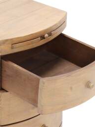 Barker and Stonehouse Lewes Reclaimed Wood 3 Drawer Bedside, Wheat in Neutral - thumbnail 5