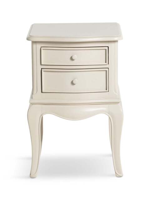 Barker and Stonehouse Calista Off Wooden 2 Drawer Bedside Table in White - image 1
