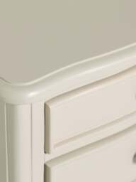 Barker and Stonehouse Calista Off Wooden 2 Drawer Bedside Table in White - thumbnail 4