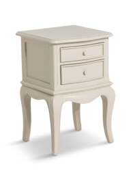 Barker and Stonehouse Calista Off Wooden 2 Drawer Bedside Table in White - thumbnail 3
