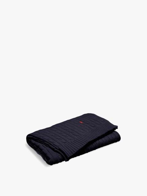 Ralph Lauren Home Cable Throw 137X183 in Navy, Size 130x180cm