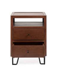 Heal's Brunel Bedside Table Dark in Brown, Wood, Size 42x34x59 - thumbnail 5