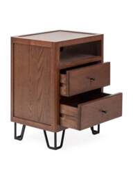 Heal's Brunel Bedside Table Dark in Brown, Wood, Size 42x34x59 - thumbnail 4