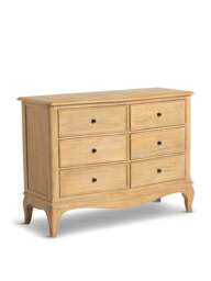 Barker and Stonehouse Cecile Light Wooden French Style 6 Drawer Chest in Neutral - thumbnail 1