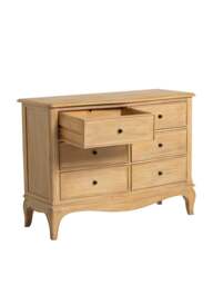 Barker and Stonehouse Cecile Light Wooden French Style 6 Drawer Chest in Neutral - thumbnail 4