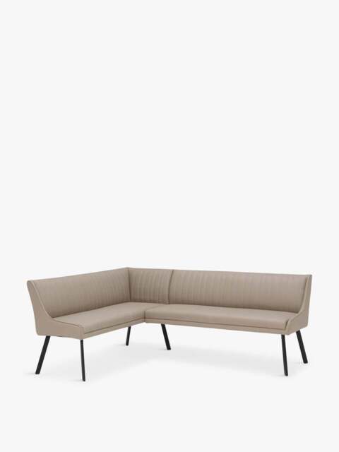Barker and Stonehouse Belize Right Hand Corner Bench in Taupe, Faux Leather - image 1