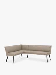 Barker and Stonehouse Belize Right Hand Corner Bench in Taupe, Faux Leather - thumbnail 1