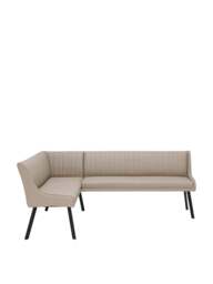 Barker and Stonehouse Belize Right Hand Corner Bench in Taupe, Faux Leather - thumbnail 3