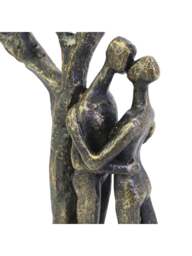 Libra Interiors Loving Couple Light Sculpture Led Usb in Bronze, Size 32x30x10 - thumbnail 3