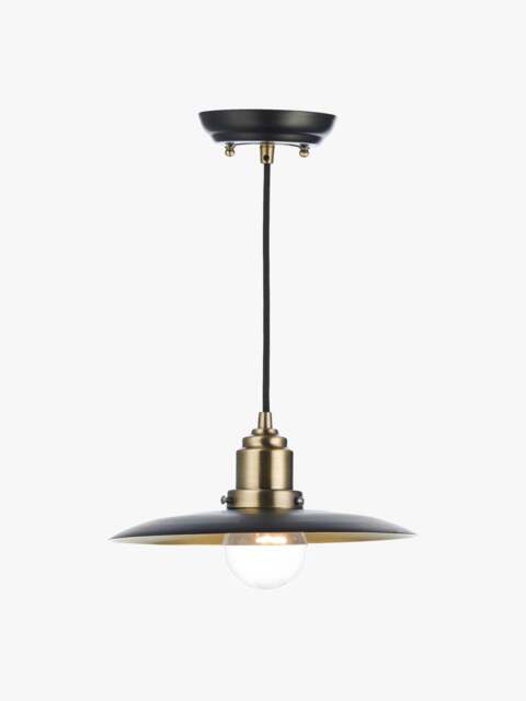 Dar Lighting Hannover 1 Light Pendant in Black - image 1