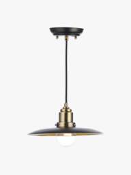 Dar Lighting Hannover 1 Light Pendant in Black - thumbnail 1