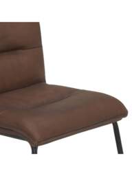 Barker and Stonehouse Zena Stitch Detail Dining Chair in Brown, Leather - thumbnail 4