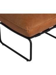 Barker and Stonehouse Vinci Footstool in Brown, Leather - thumbnail 4