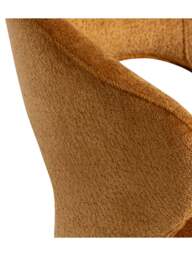 Barker and Stonehouse Cagney Fabric Swivel Dining Chair in Gold - thumbnail 4
