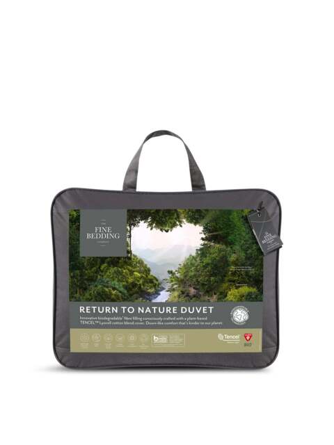 The Fine Bedding Company Return To Nature Duvet 4.5Tog in White, Cotton/Lyocell/Polyester, Size Single