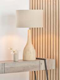 Pacific Lifestyle Drum Lamp Shade in grey, Linen, Size 40cm - thumbnail 2