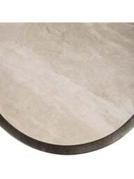 Libra Interiors Iota Accent Table Grey Emperador Marble Aged Silver Frame in Grey Emporador Marble Aged Silver, Wood/Metal - thumbnail 4