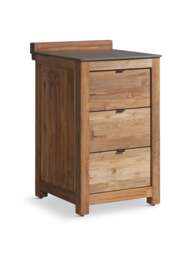 Barker and Stonehouse Grenada Reclaimed Teak Wood 3 Drawer Grill Table in Neutral