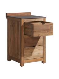 Barker and Stonehouse Grenada Reclaimed Teak Wood 3 Drawer Grill Table in Neutral - thumbnail 3
