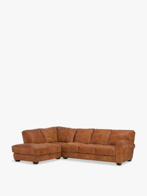 Barker and Stonehouse New Houston Large Left Hand Facing Chaise in Hewlett Ranch, Leather