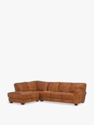 Barker and Stonehouse New Houston Large Left Hand Facing Chaise in Hewlett Ranch, Leather