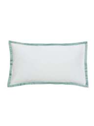 Bedeck of Belfast Fine Linens Olenna 250 Thread Count Cover Set Cotton Sateen in Celadon, Cotton/Linen, Size King - thumbnail 3