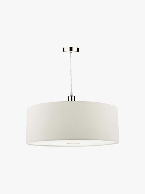 Dar Lighting Ronda Easyfit Drum Shade in White, Size 60cm - image 1
