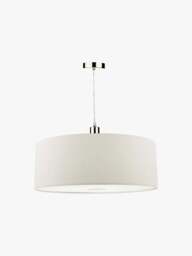 Dar Lighting Ronda Easyfit Drum Shade in White, Size 60cm - thumbnail 1