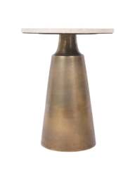 Libra Interiors Clifton Ii Light Travertine Side Table 40Cm in Peach, Size 230x40x40 - thumbnail 3