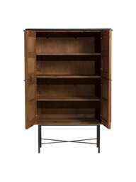 Barker and Stonehouse Trinidad Fluted Reclaimed Teak Wood Tall Cabinet in Brown - thumbnail 5